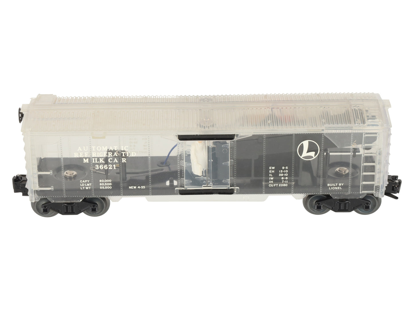Lionel 6-29301 O Transparent Milk Car #36621 EX