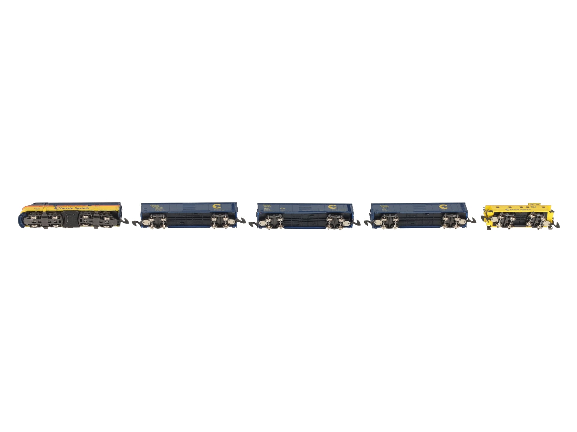 Marklin 8106 Z Scale Chessie System F7 Diesel Freight Train Set LN/Box