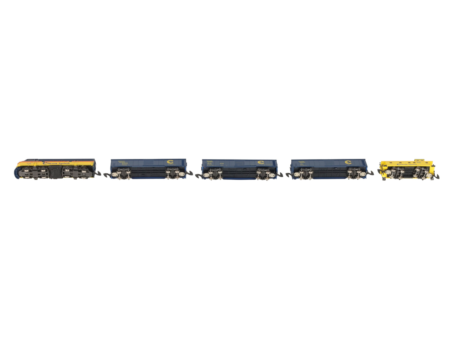 Marklin 8106 Z Scale Chessie System F7 Diesel Freight Train Set EX/Box