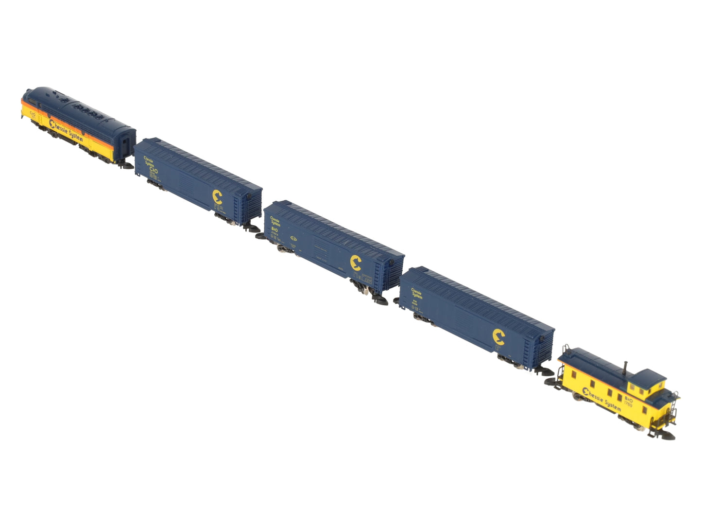 Marklin 8106 Z Scale Chessie System F7 Diesel Freight Train Set EX/Box