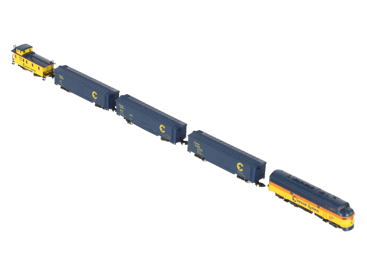 Marklin 8106 Z Scale Chessie System F7 Diesel Freight Train Set LN/Box