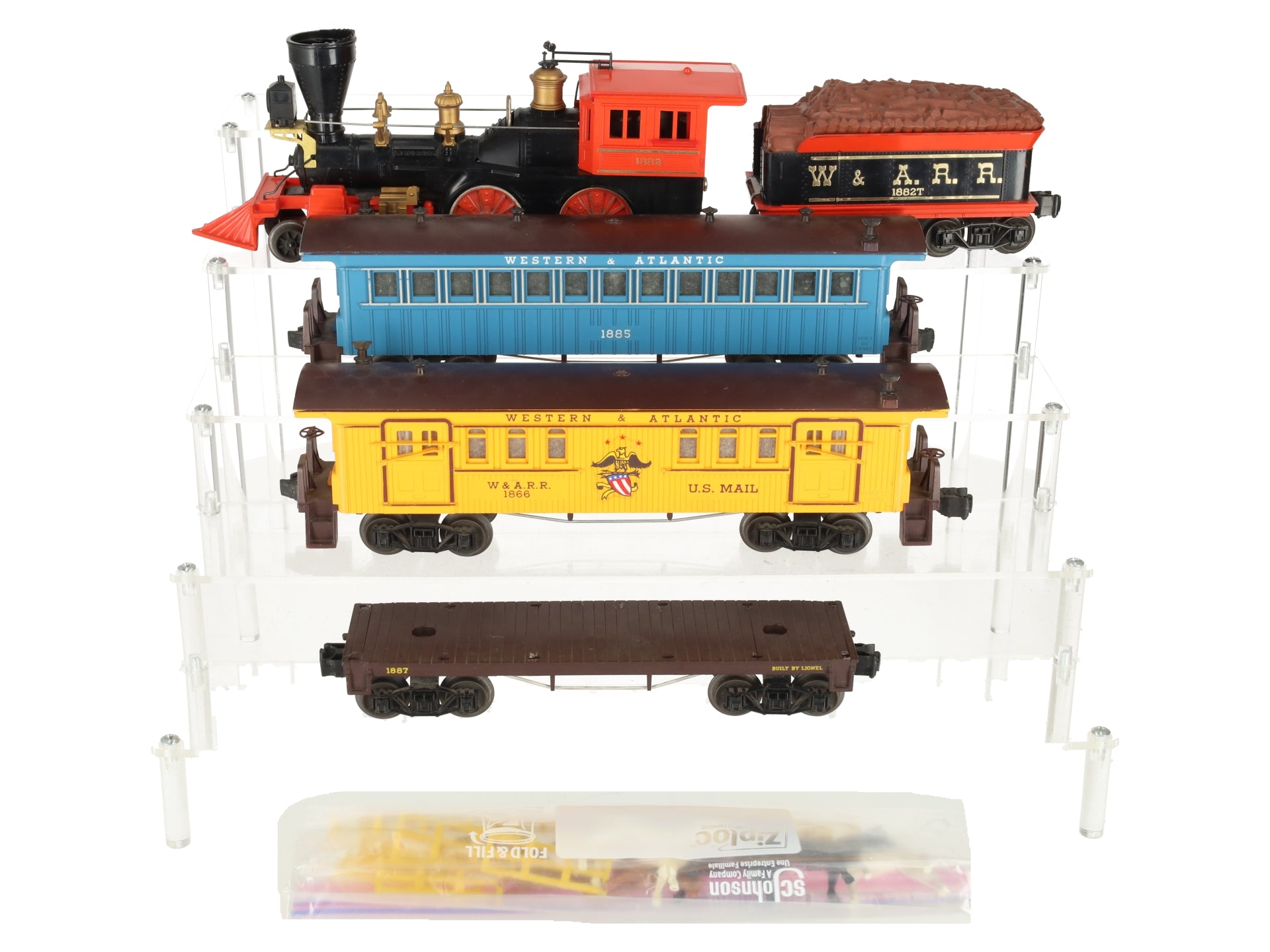 Lionel 1882 Vintage O 4-4-0 Halloween General Steam Locomotive & Tender Set VG