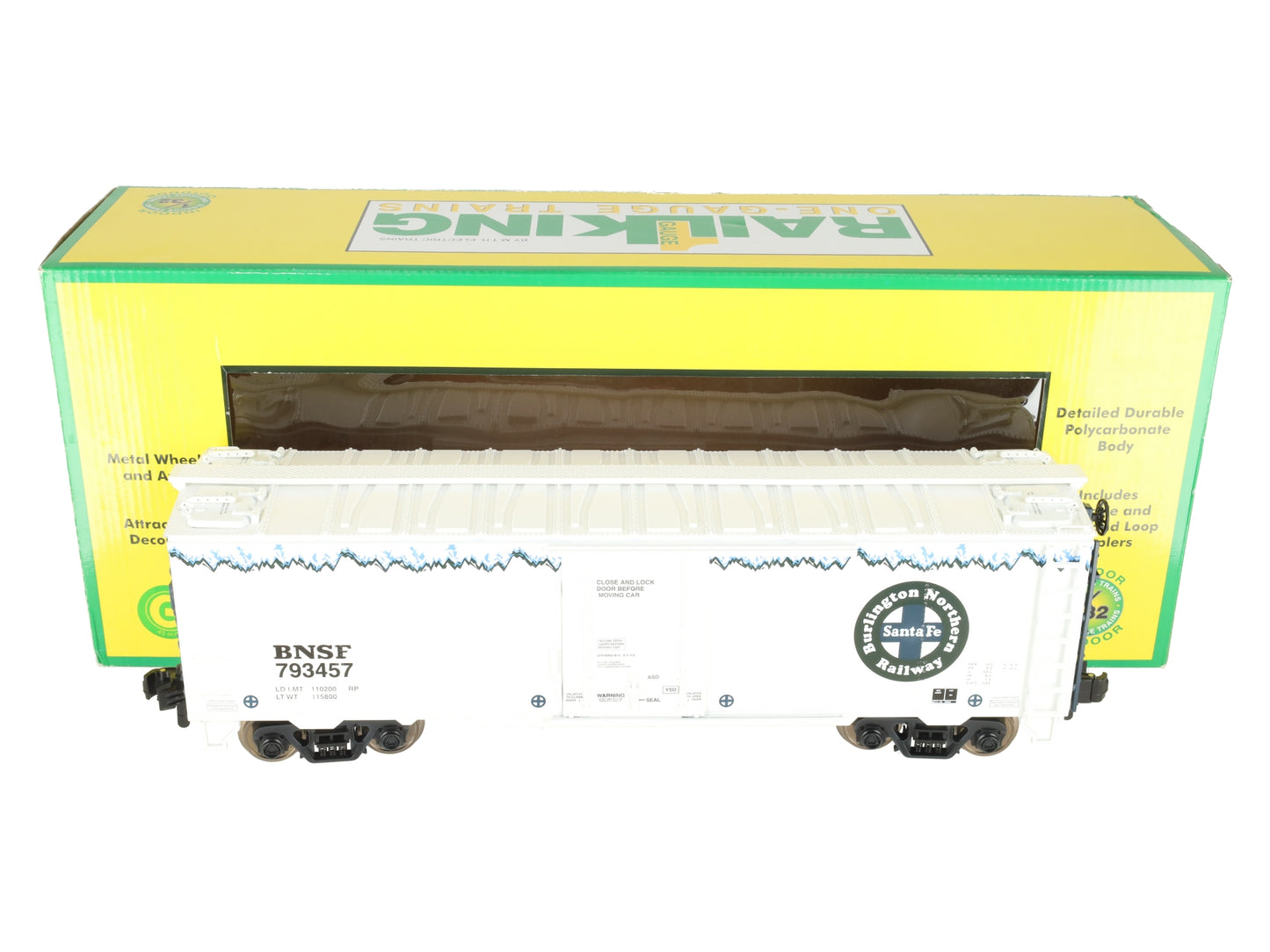 MTH 70-78043 G Scale BNSF Rail King 40' Metal Wheels Reefer #793457
