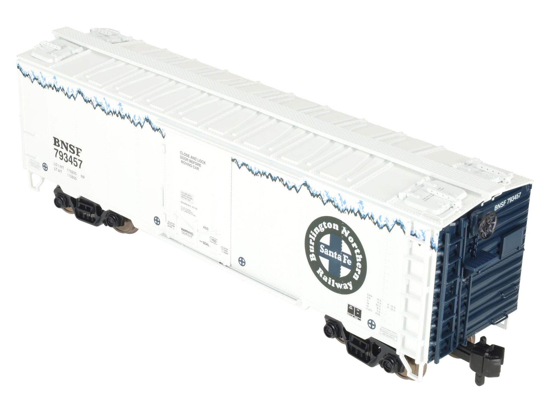 MTH 70-78043 G Scale BNSF Rail King 40' Metal Wheels Reefer #793457