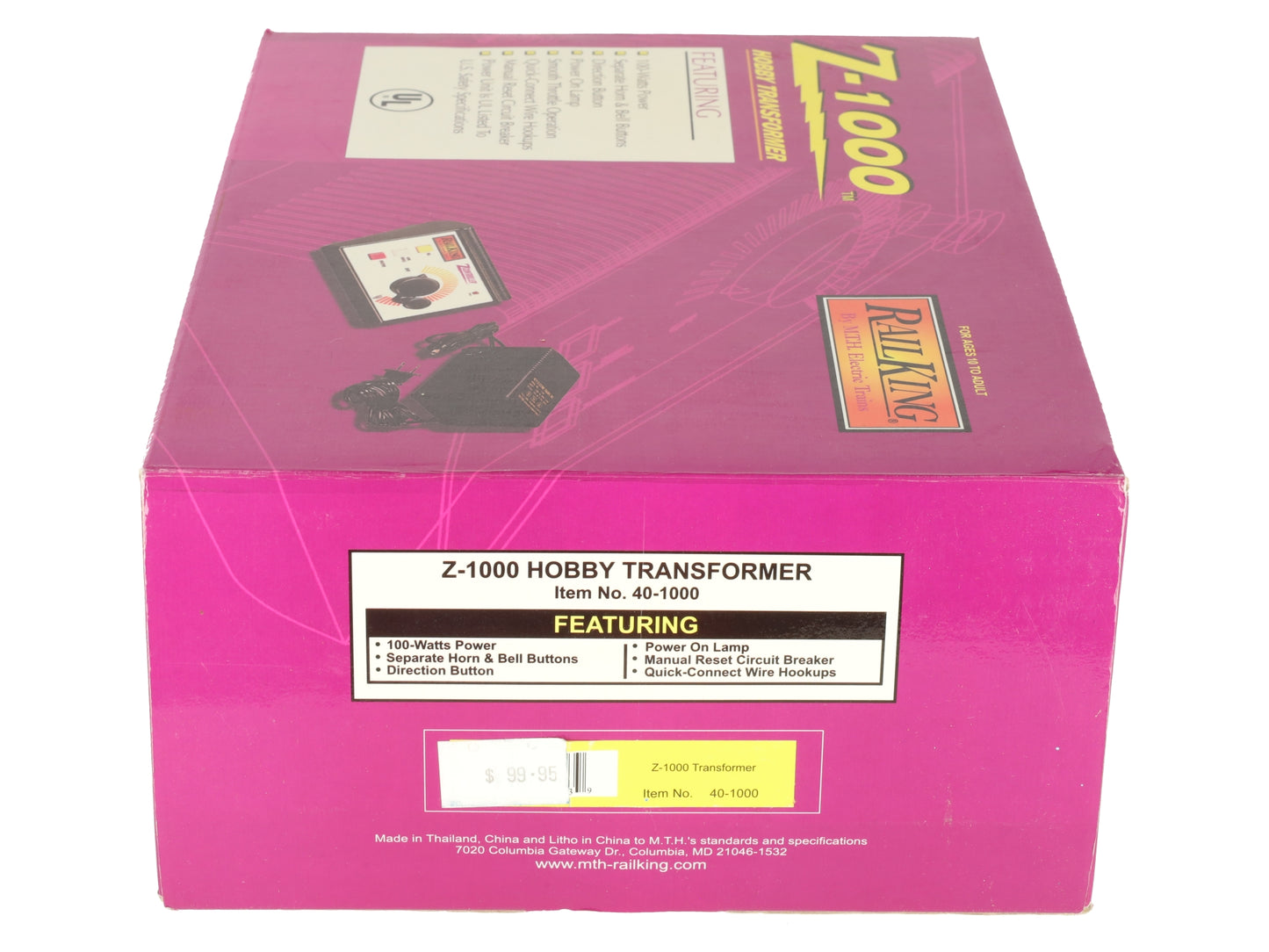 MTH 40-1000 O Z-1000 Hobby Transformer & Controller EX/Box