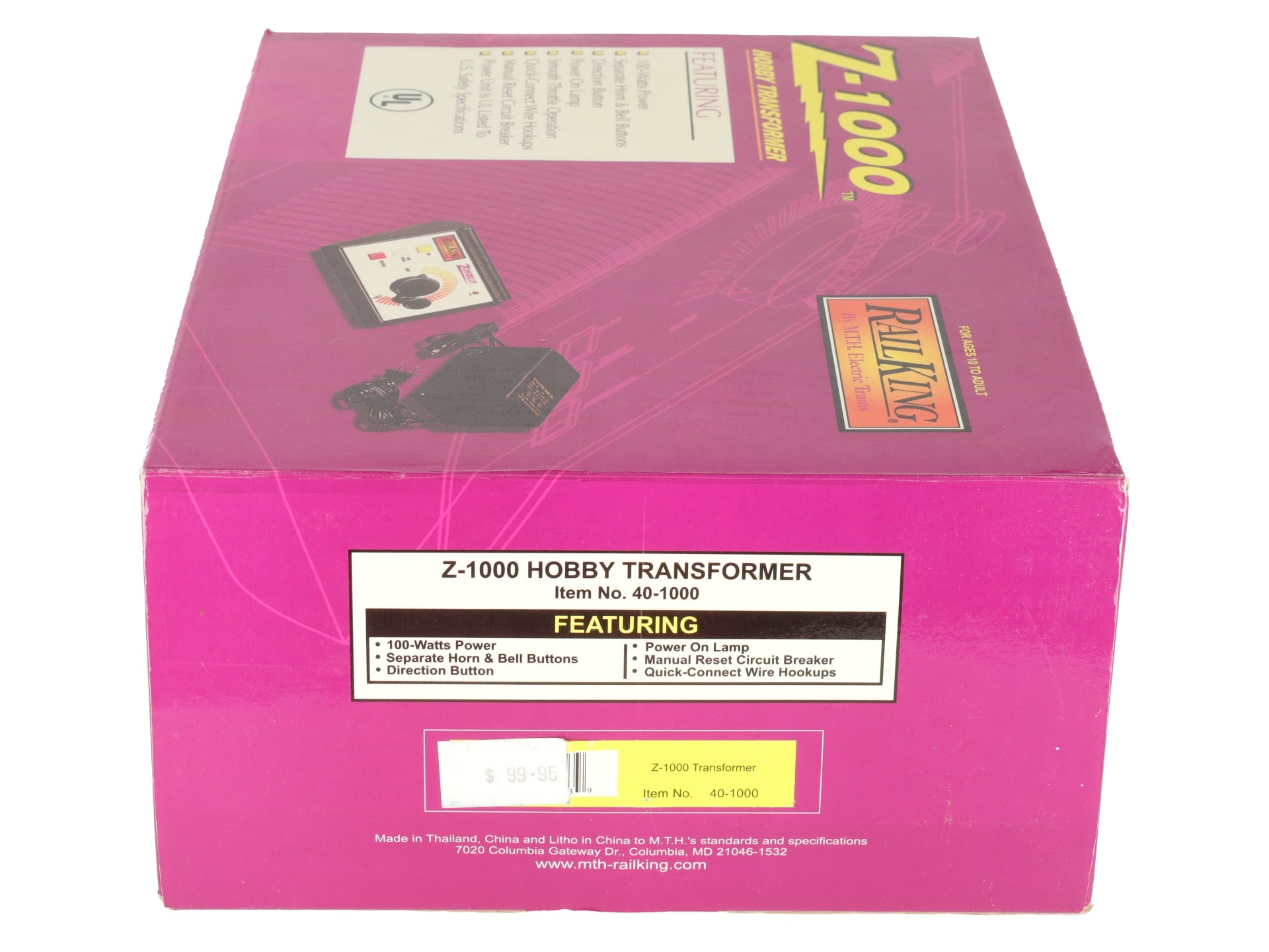 MTH 40-1000 O Z-1000 Hobby Transformer & Controller EX/Box