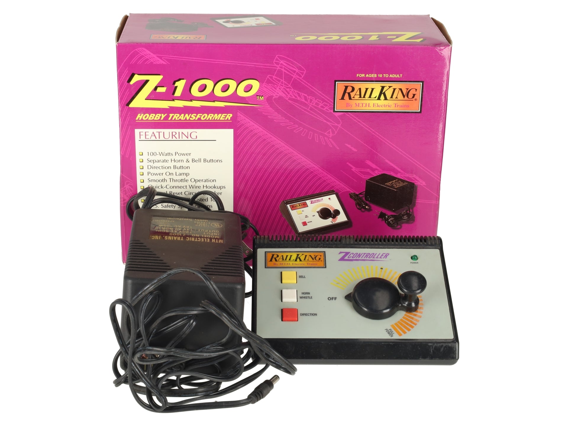 MTH 40-1000 O Z-1000 Hobby Transformer & Controller EX/Box