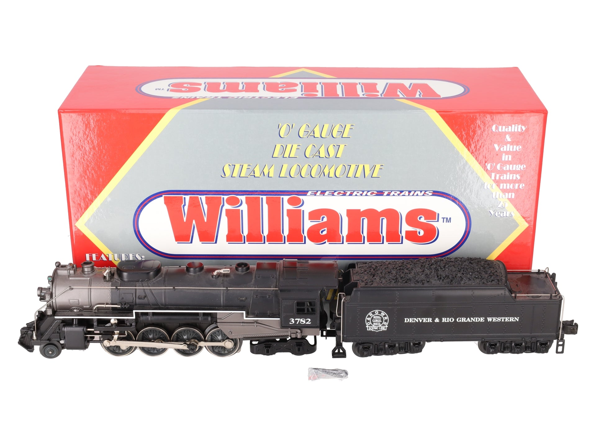 Williams BERK115 O Rio Grande Berkshire 2-8-4 Engine & Tender Set Cab #3782 LN/Box