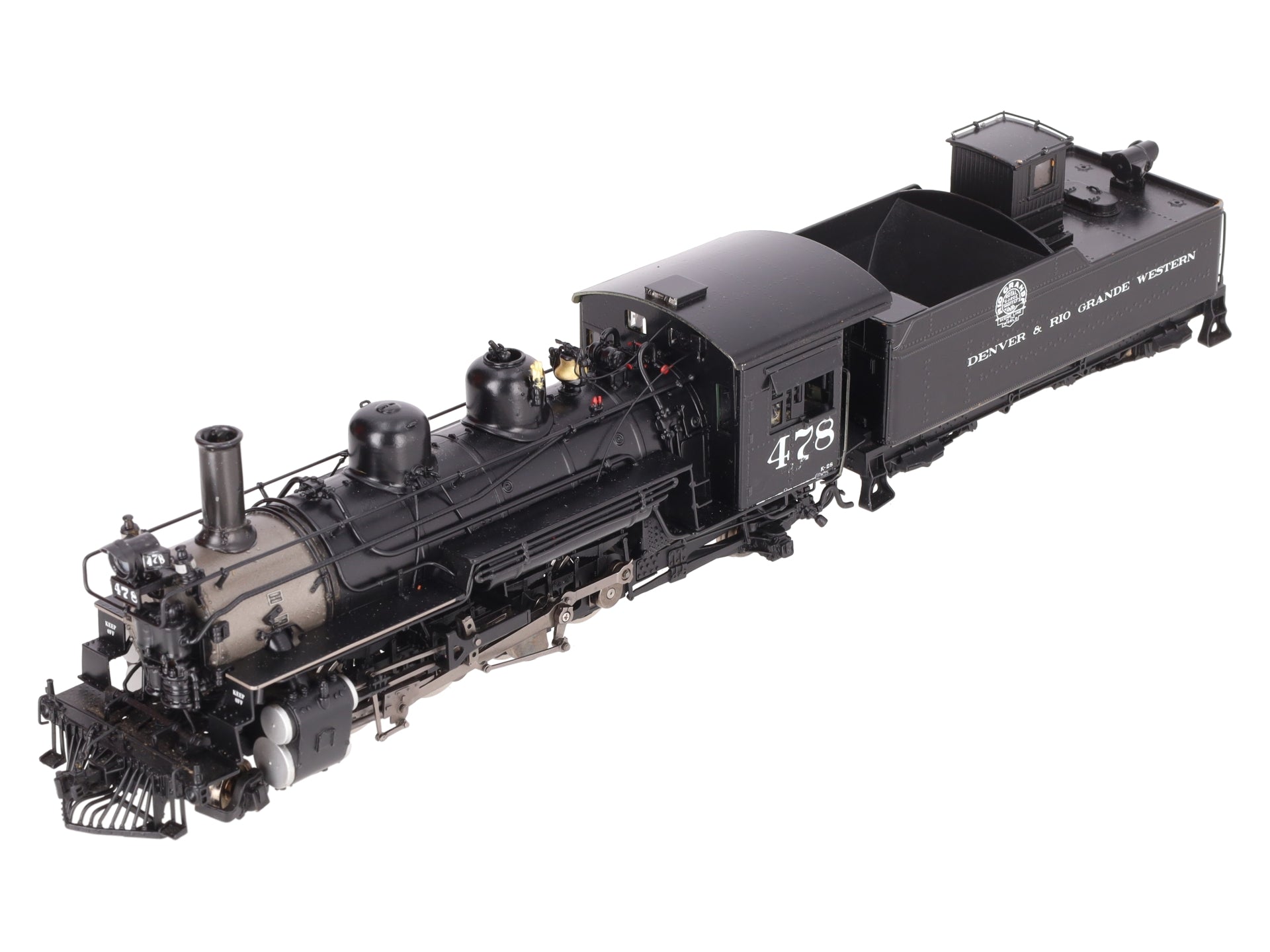 Mountain Model Imports DC1031-1 On30 BRASS D&RGW K-28 2-8-2 Loco & Tender #478 EX/Box