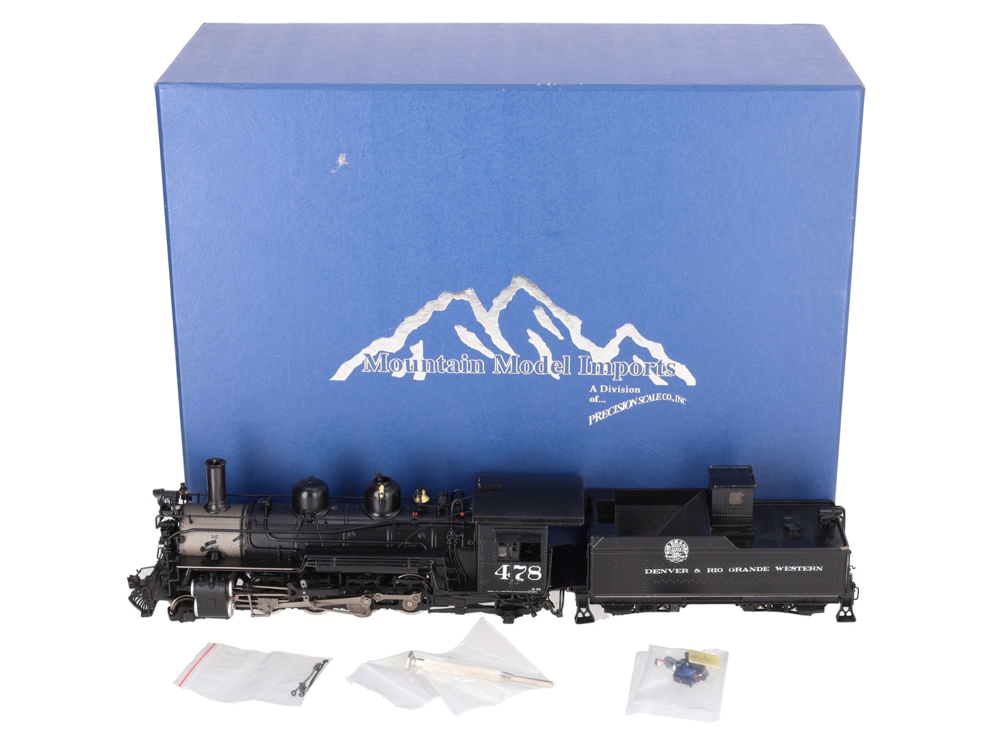 Mountain Model Imports DC1031-1 On30 BRASS D&RGW K-28 2-8-2 Loco & Tender #478 EX/Box