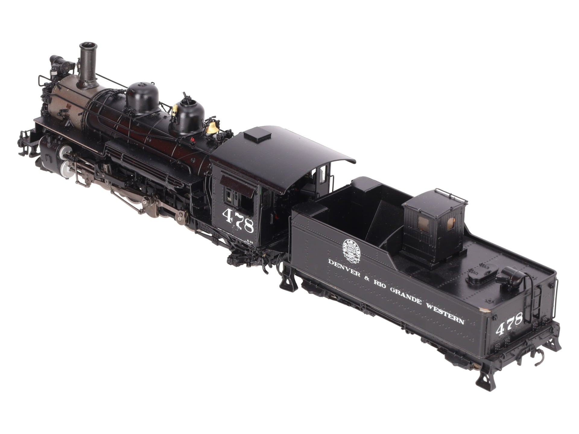 Mountain Model Imports DC1031-1 On30 BRASS D&RGW K-28 2-8-2 Loco & Tender #478 EX/Box