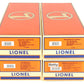 Lionel 6-26936 O Gauge Die-Cast Tank Cars (Set of 4) EX/Box