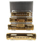 MTH 30-6707 O PRR 60' 18K Gold Plated Aluminum Passenger Car Set (Set of 4) EX/Box