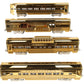 MTH 30-6707 O PRR 60' 18K Gold Plated Aluminum Passenger Car Set (Set of 4) EX/Box