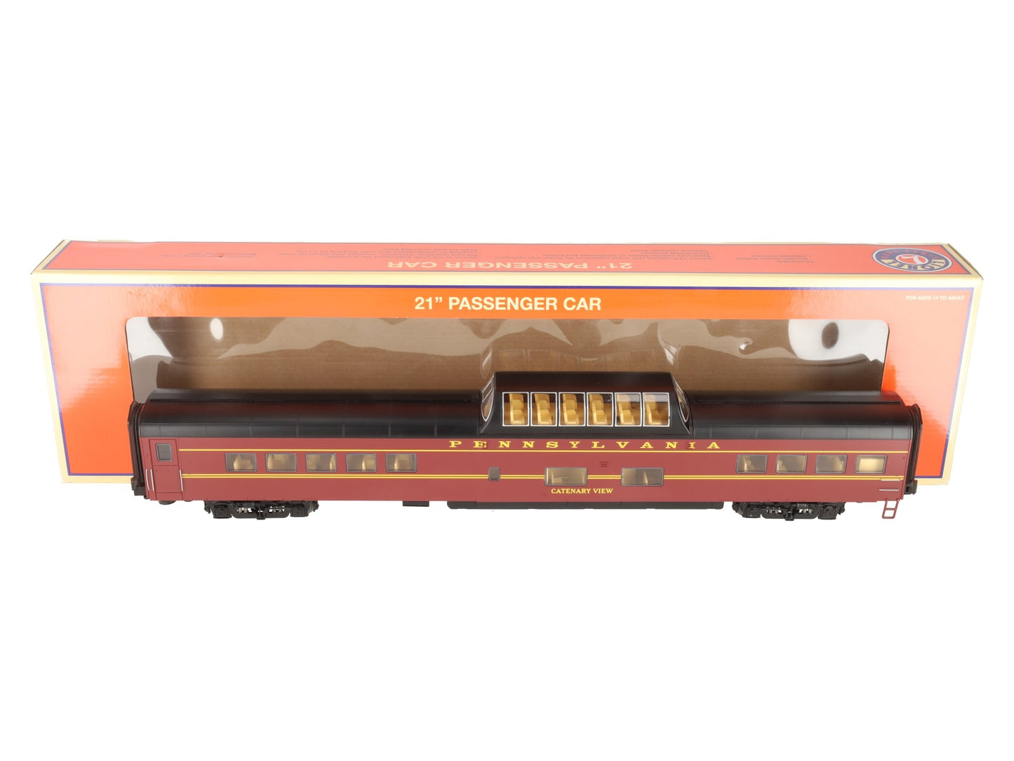 Lionel 2027290 O Pennsylvania Railroad "Catenary View" 21" Vistavision Dome EX/Box