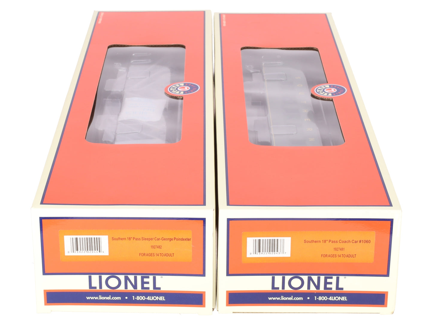 Lionel 1927480 O Gauge Southern 18" Passenger Car 2 Pack B EX/Box