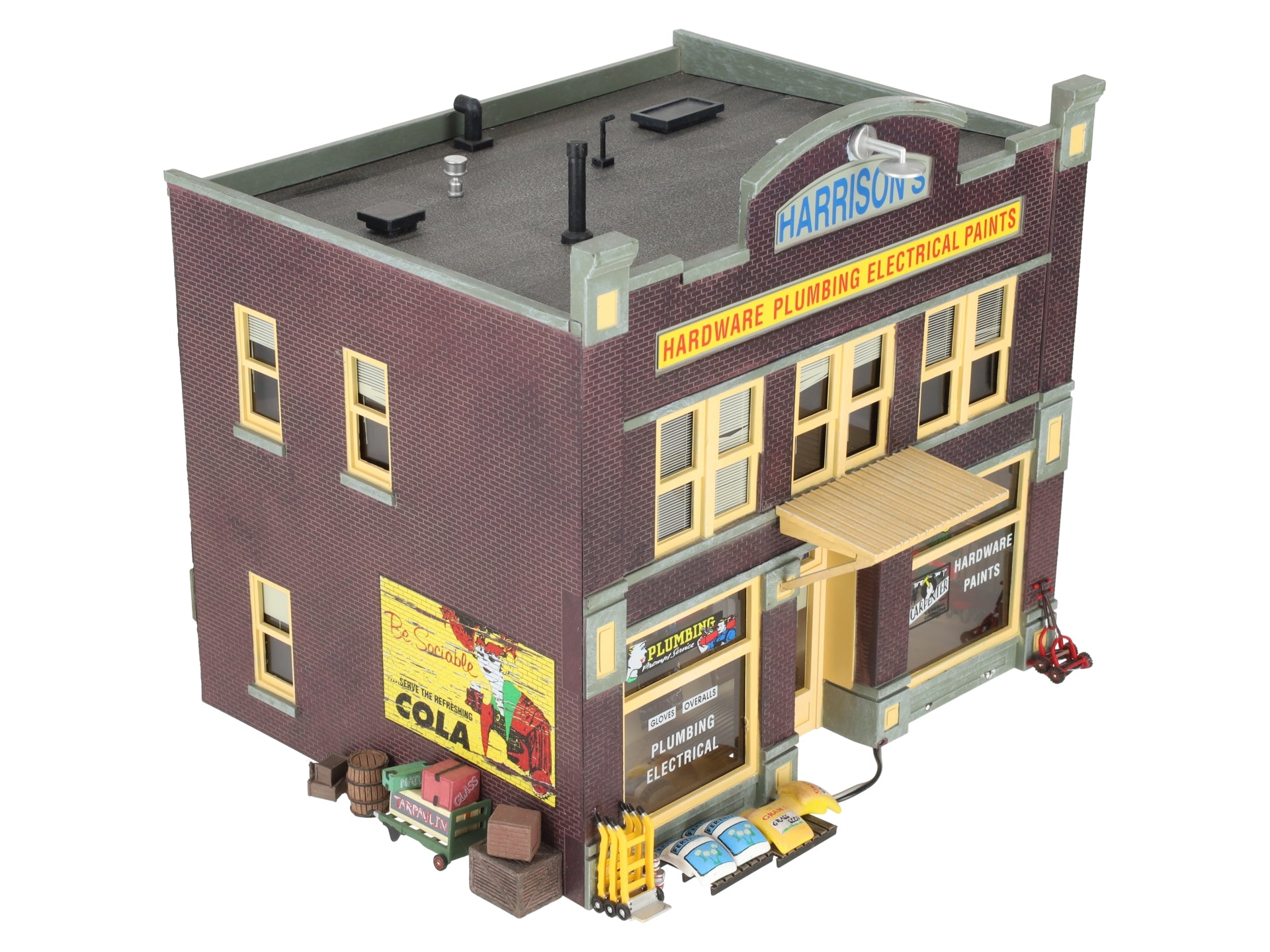 Woodland Scenics BR5842 O Built-&-Ready Harrison's Hardware Building EX/Box