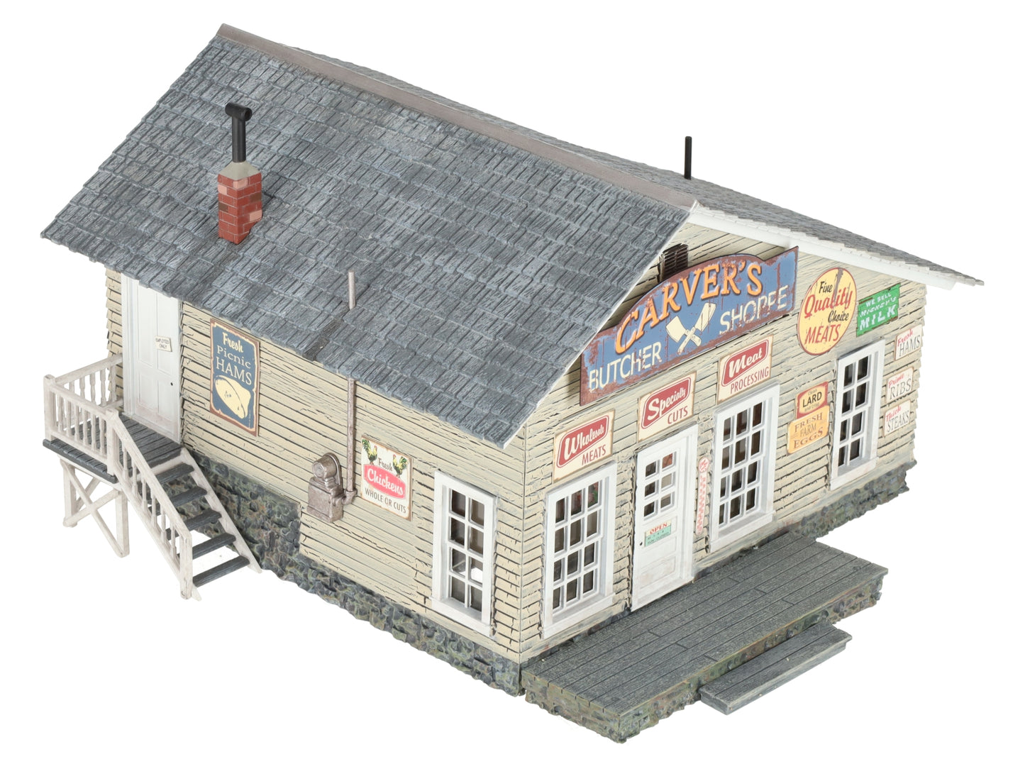 Woodland Scenics BR5872 O Assembled Built-N-Ready Butcher Shop Building LN/Box