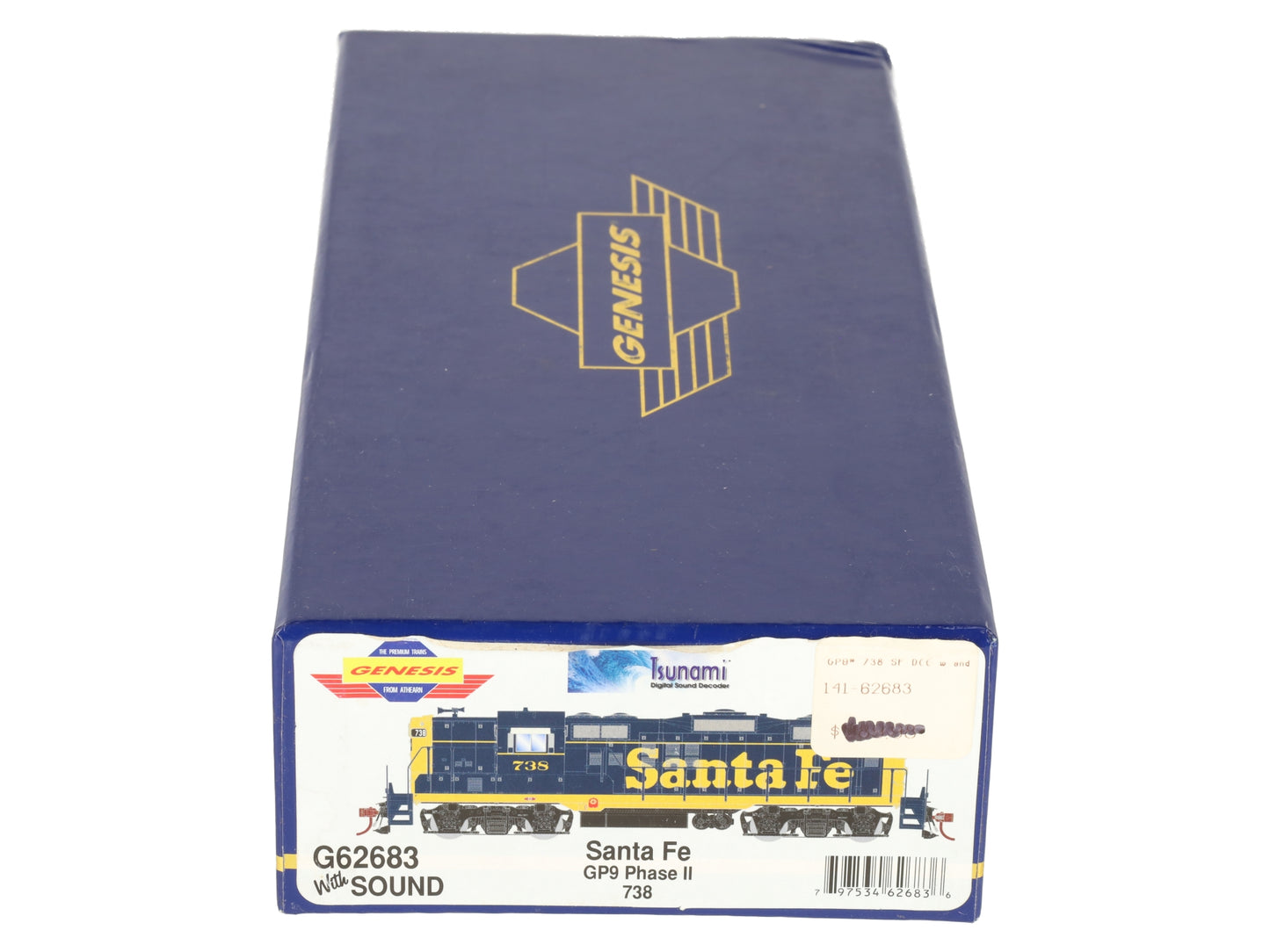 Athearn G62683 HO Santa Fe Powered GP9 Phase II Diesel Locomotive w/DCC VG/Box