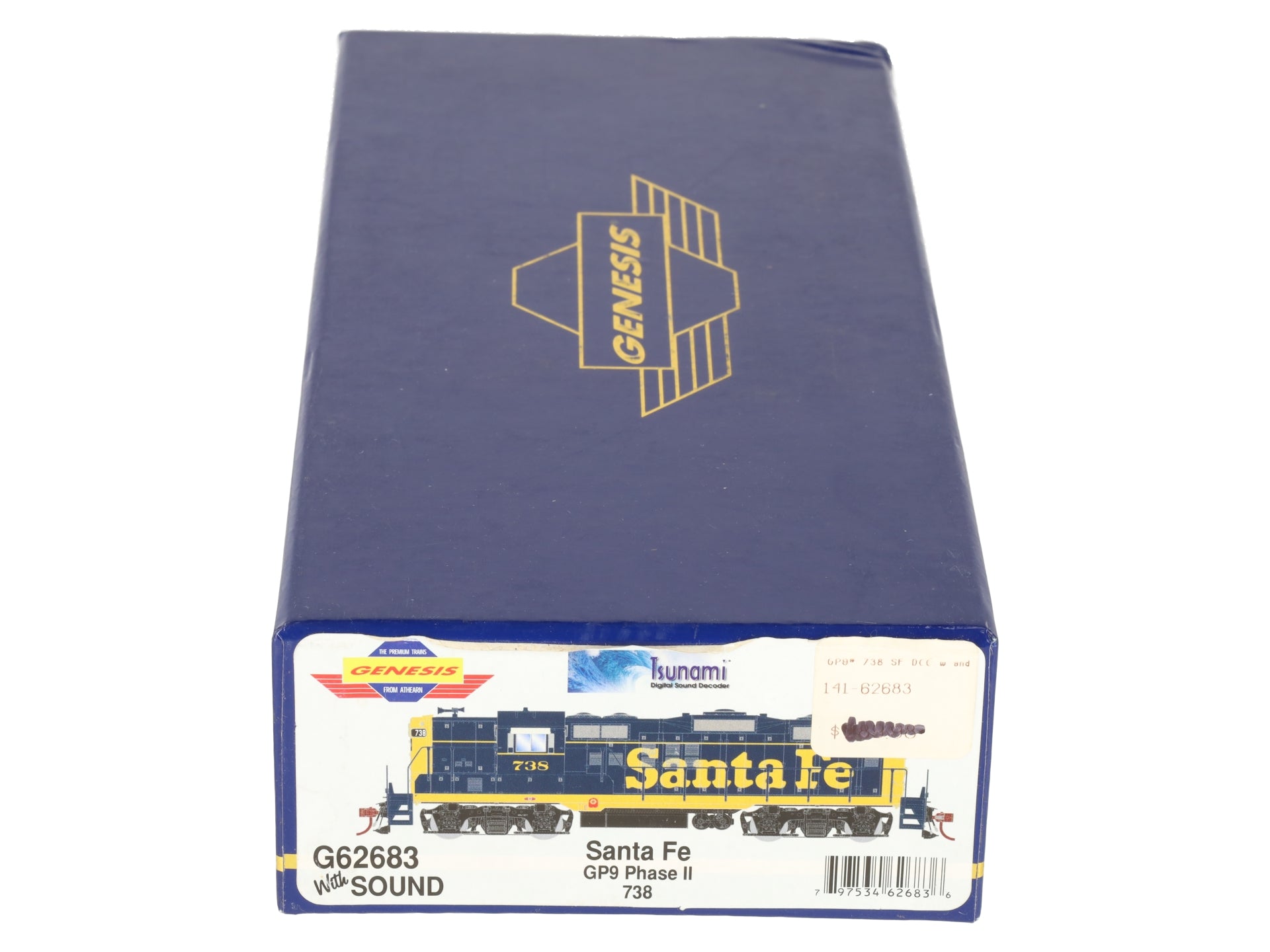 Athearn G62683 HO Santa Fe Powered GP9 Phase II Diesel Locomotive w/DCC VG/Box