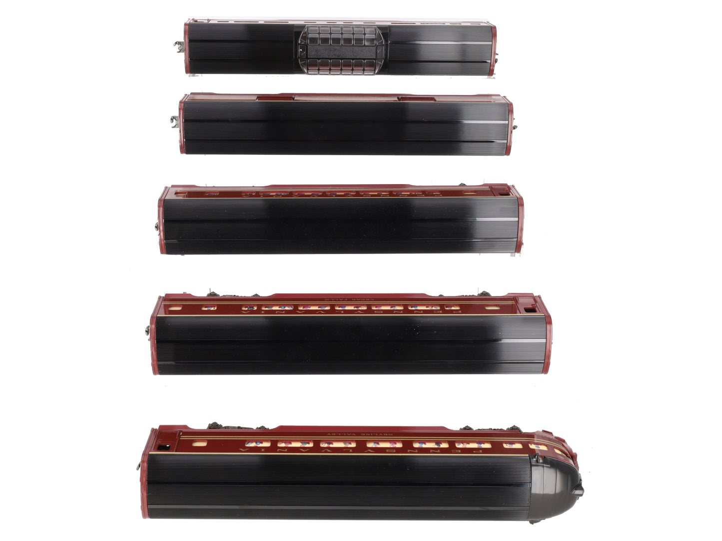 Williams 2802 O Gauge PRR Smooth Side Aluminum 5-Car Passenger Set EX/Box