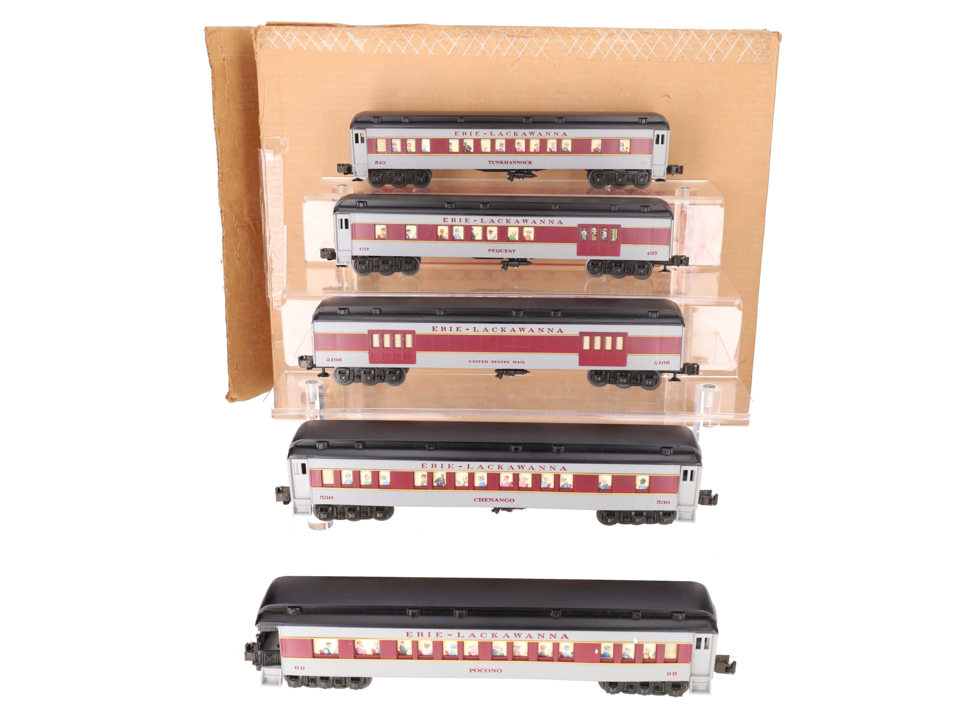 Williams 2510 Erie Lackawanna 5-Car Madison Passenger Set VG