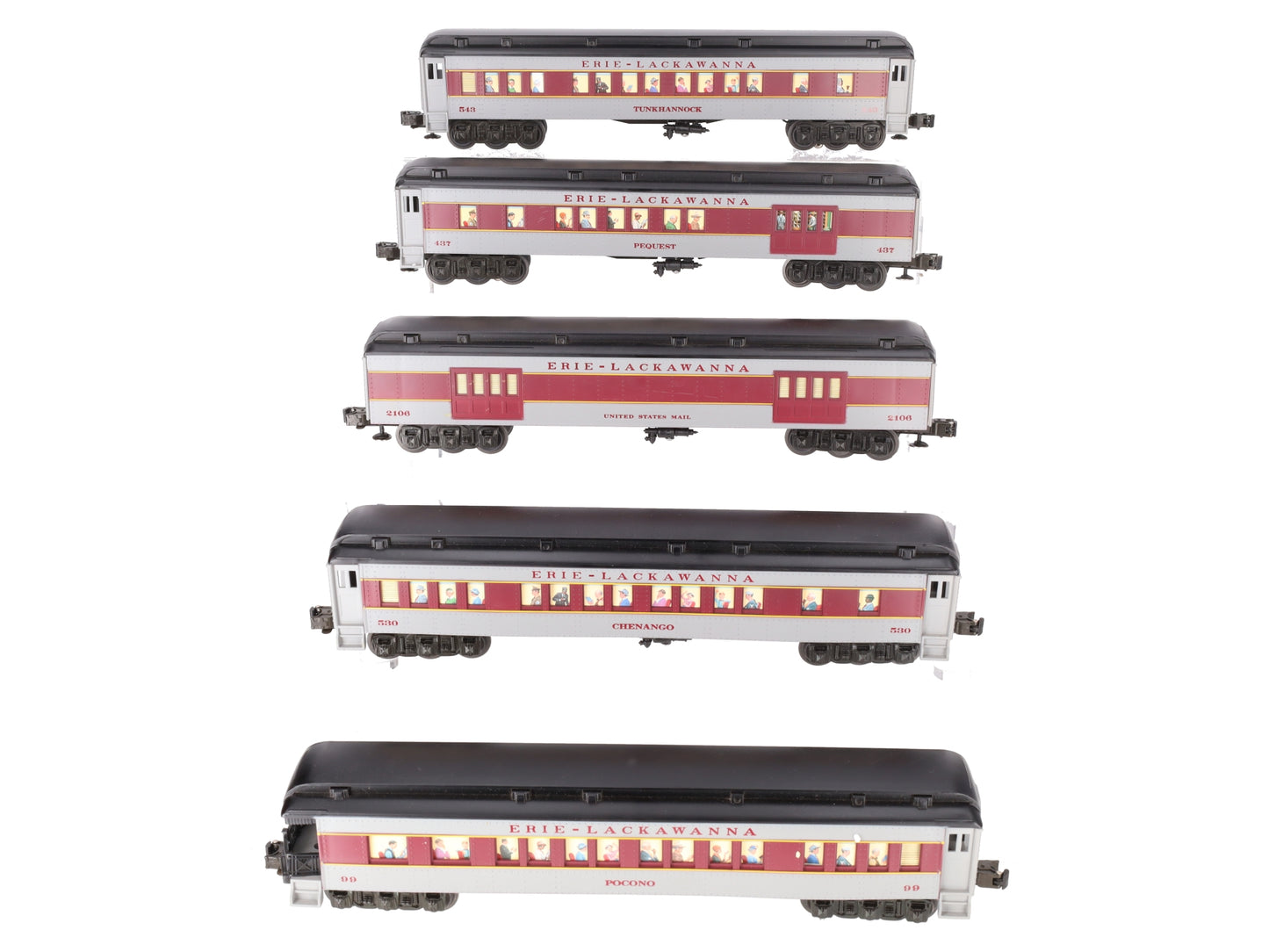 Williams 2510 Erie Lackawanna 5-Car Madison Passenger Set VG