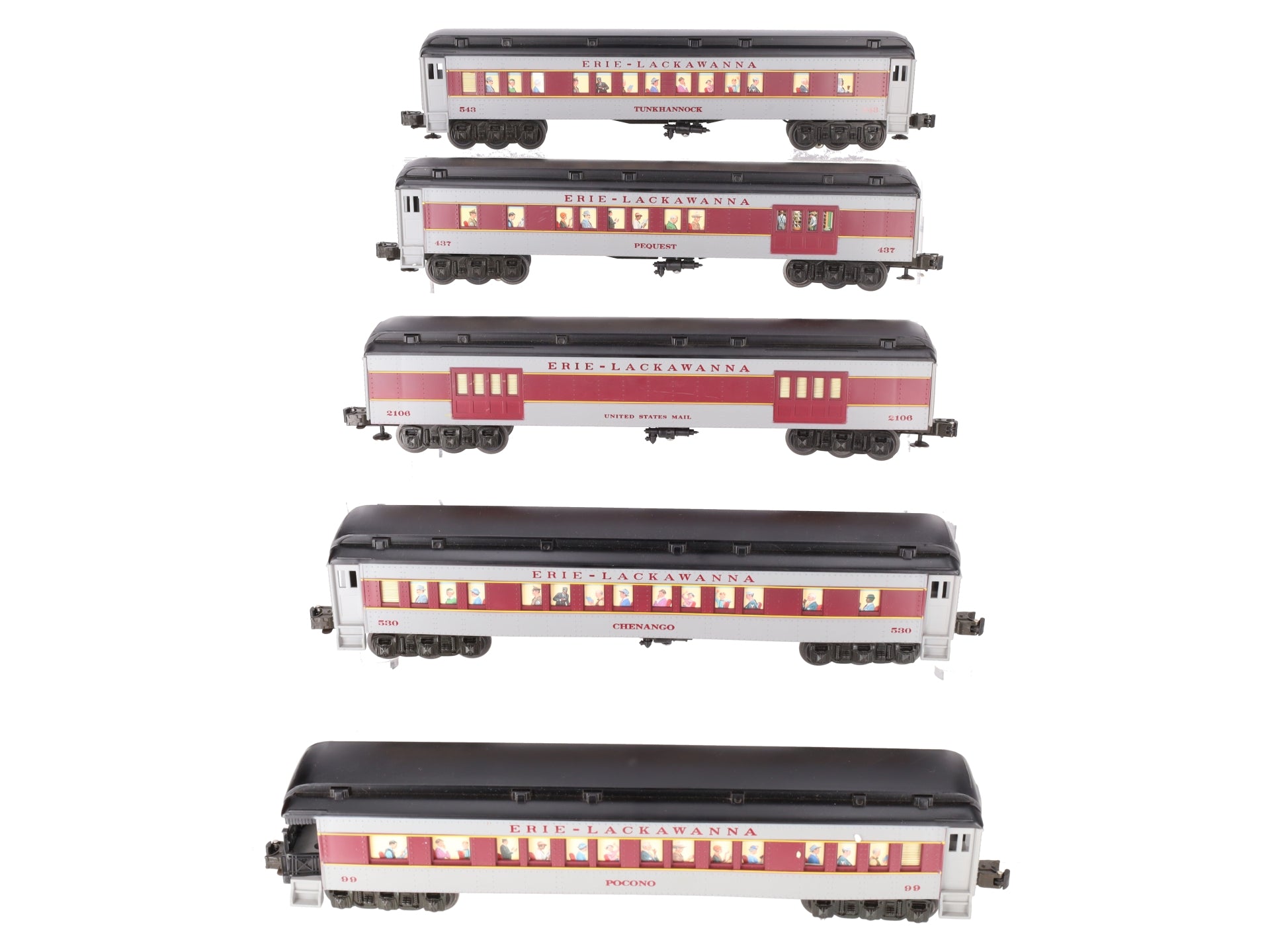 Williams 2510 Erie Lackawanna 5-Car Madison Passenger Set VG