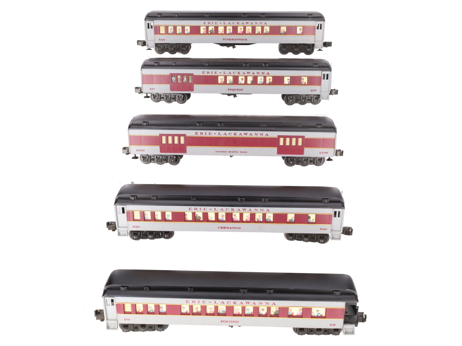 Williams 2510 Erie Lackawanna 5-Car Madison Passenger Set VG