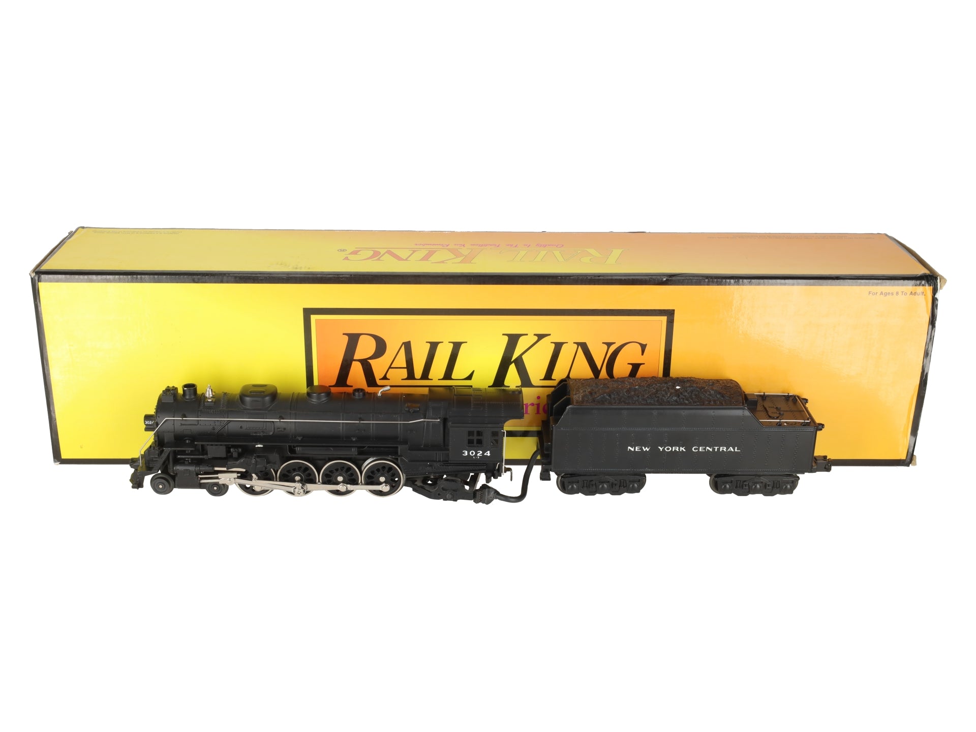 MTH 30-1165-1 O NYC 4-8-2 L3 Mohawk Steam Locomotive & Tender #3024 w/PS2 EX/Box