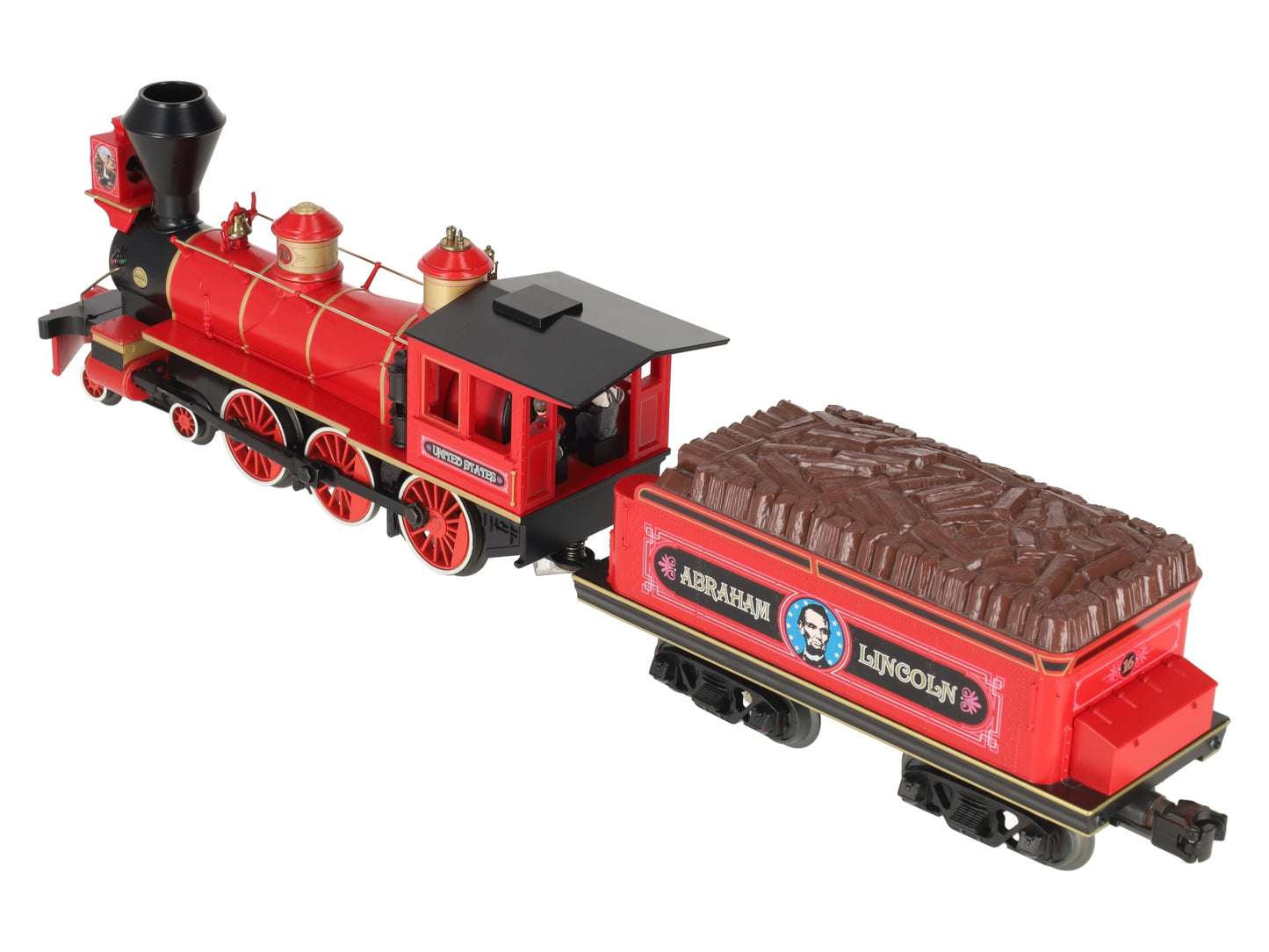 MTH 30-1591-1 O Abraham Lincoln 4-6-0 Ten Wheeler Steam Loco & Tender #16 w/PS3 EX/Box