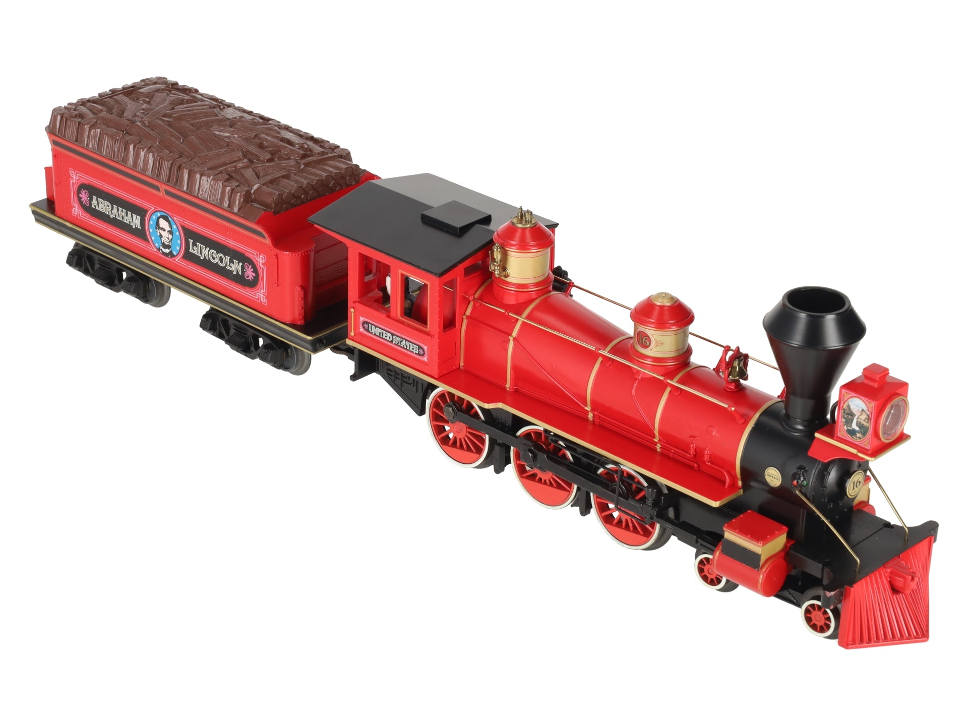 MTH 30-1591-1 O Abraham Lincoln 4-6-0 Ten Wheeler Steam Loco & Tender #16 w/PS3 EX/Box