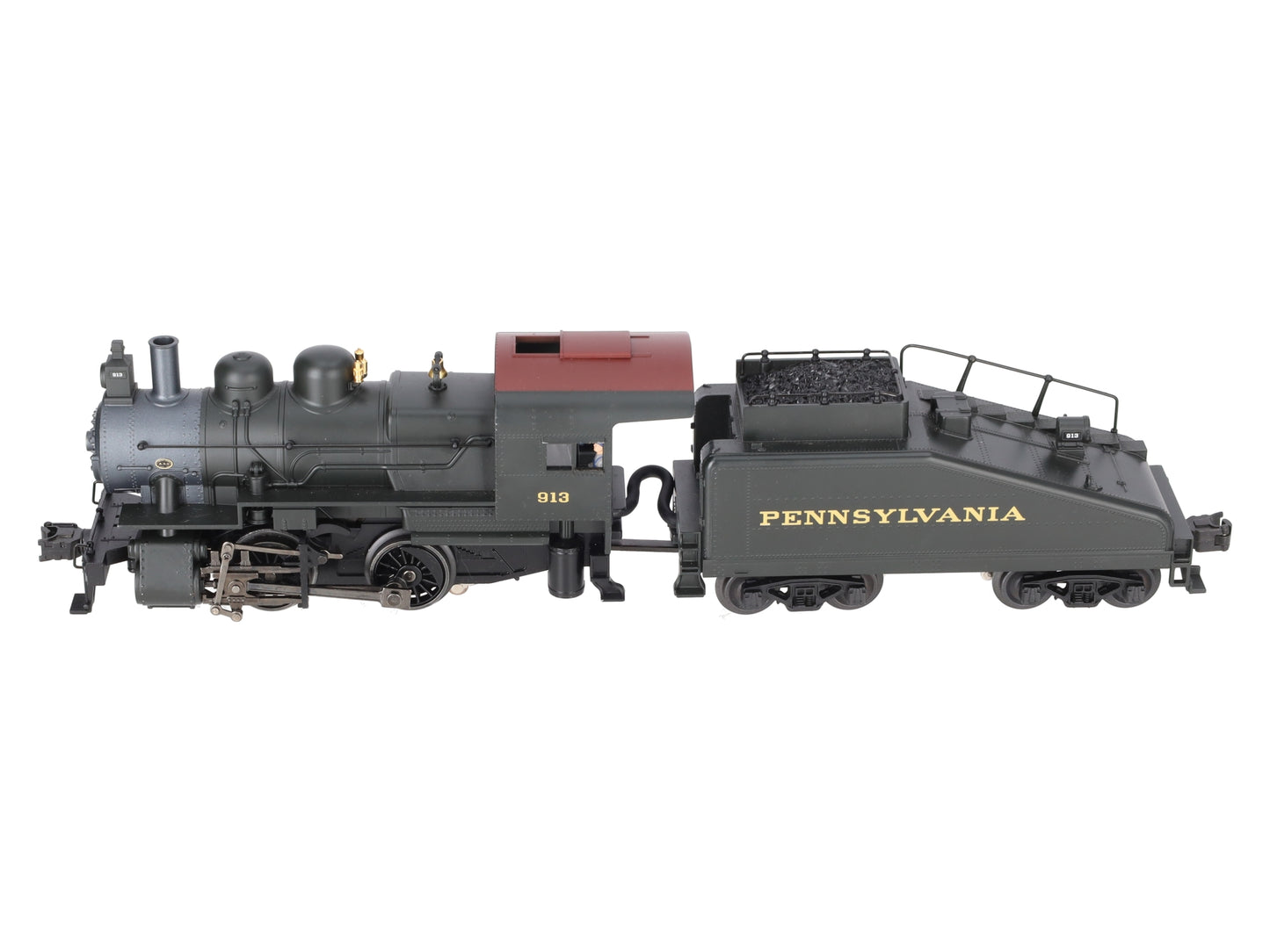 K-Line K-3810-09135 O PRR A-5 0-4-0 Steam Switcher & Tender #913 w/TrainMaster EX