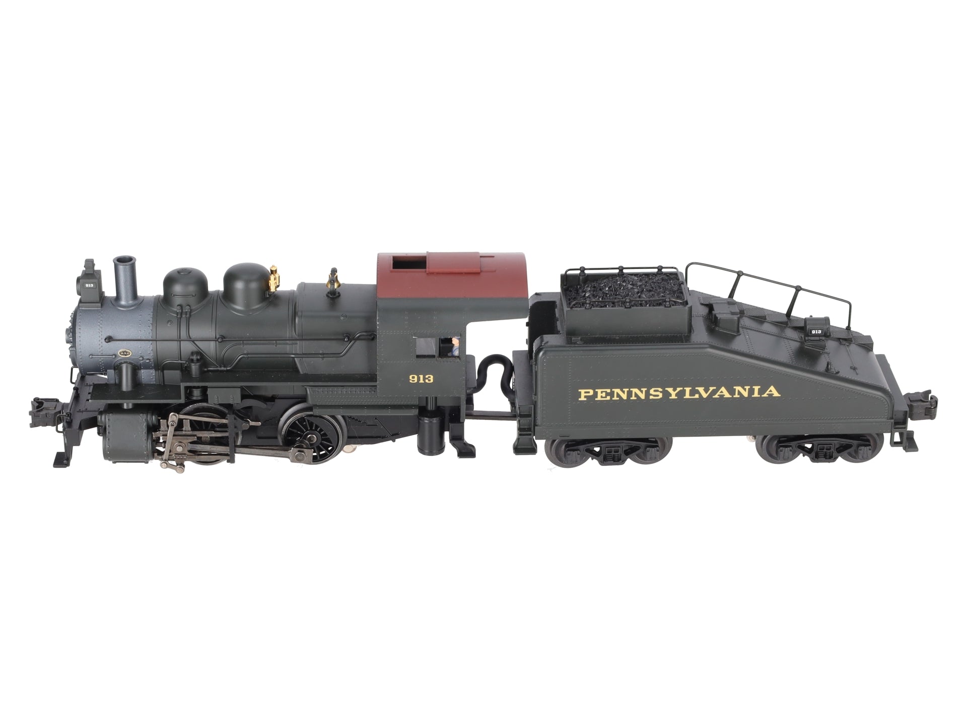 K-Line K-3810-09135 O PRR A-5 0-4-0 Steam Switcher & Tender #913 w/TrainMaster EX