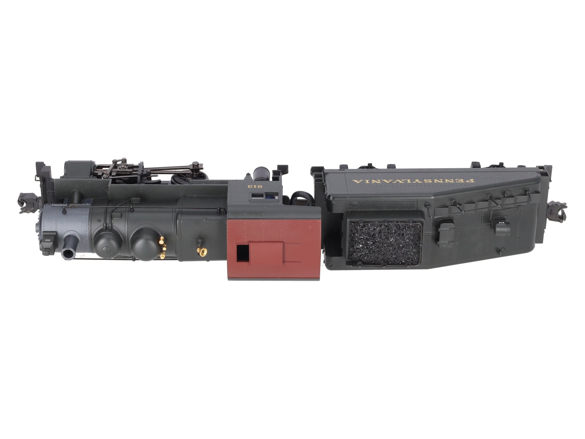 K-Line K-3810-09135 O PRR A-5 0-4-0 Steam Switcher & Tender #913 w/TrainMaster EX