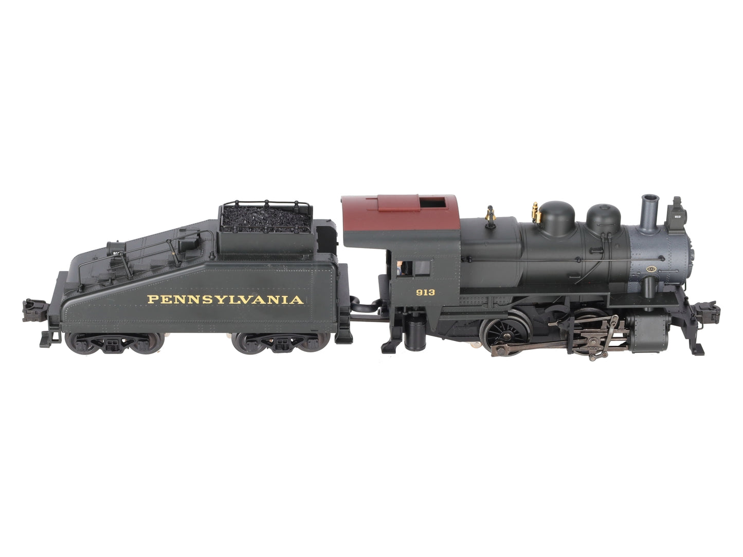 K-Line K-3810-09135 O PRR A-5 0-4-0 Steam Switcher & Tender #913 w/TrainMaster EX