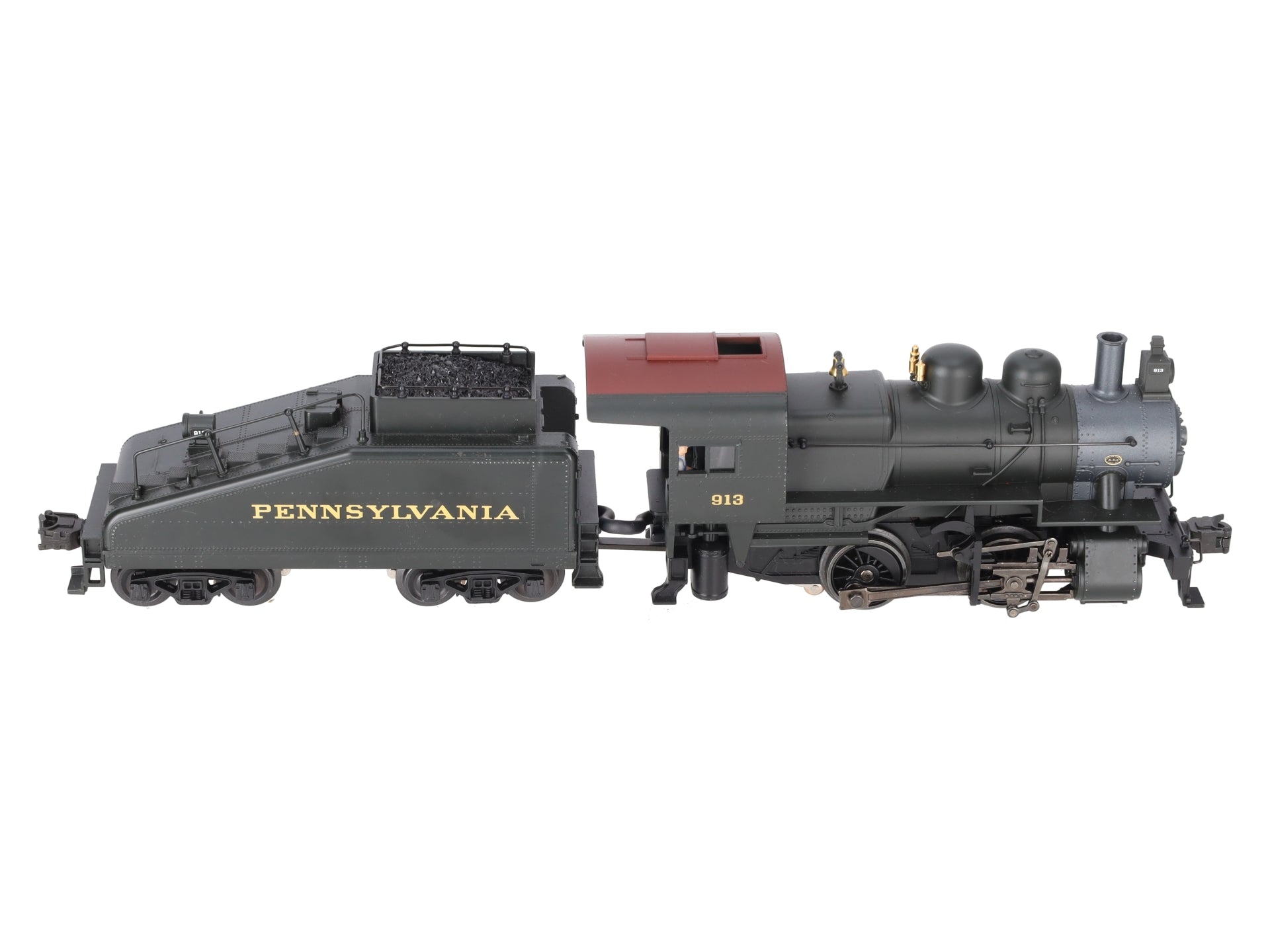 K-Line K-3810-09135 O PRR A-5 0-4-0 Steam Switcher & Tender #913 w/TrainMaster EX