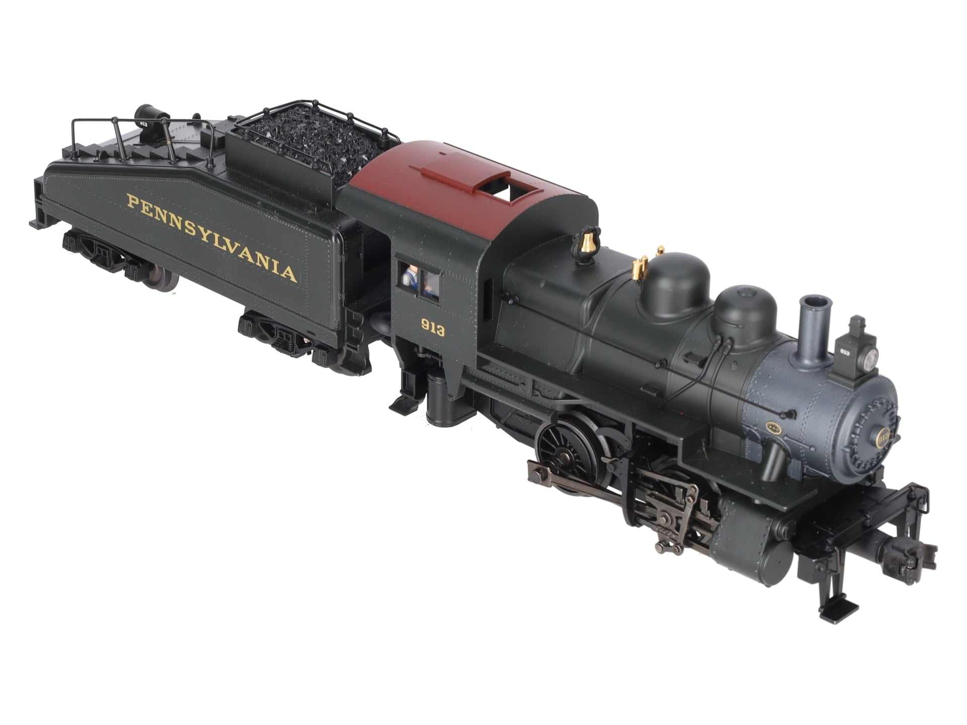 K-Line K-3810-09135 O PRR A-5 0-4-0 Steam Switcher & Tender #913 w/TrainMaster EX