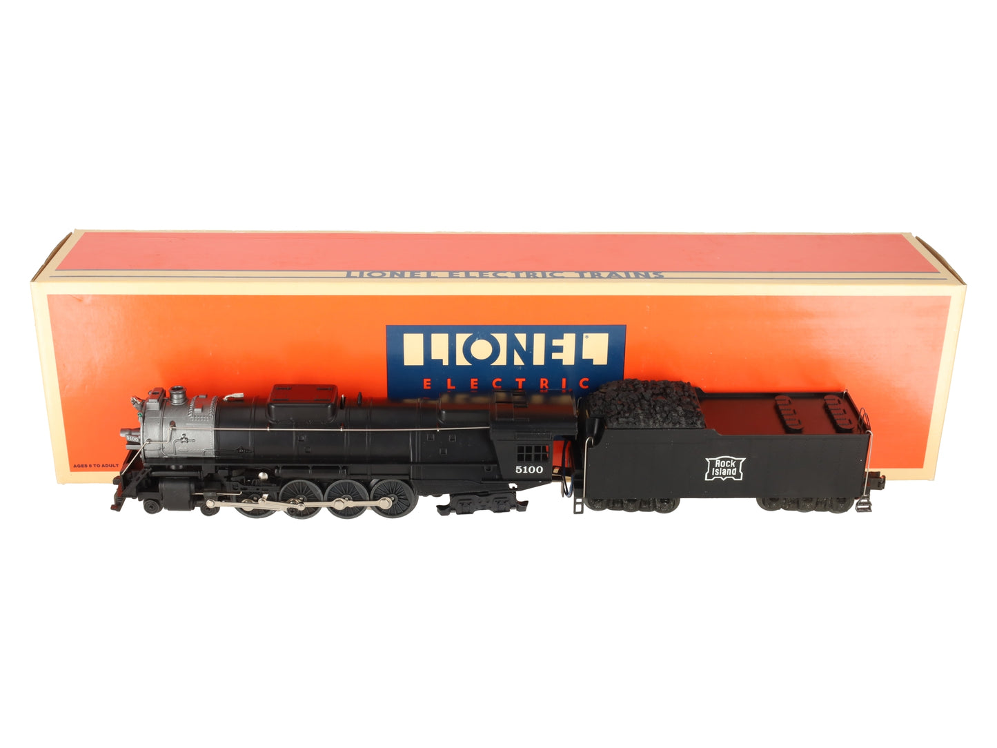 Lionel 6-18001 O Gauge Rock Island 4-8-4 Steam Locomotive & Tender #5100 VG/Box