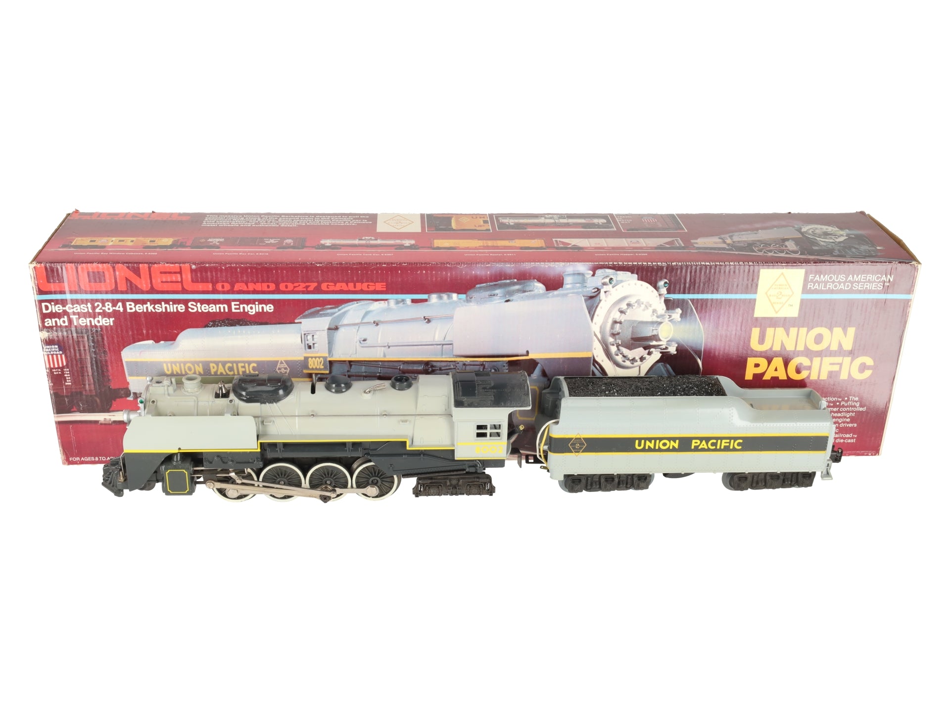 Lionel 6-8002 O Union Pacific Berkshire 2-8-4 Steam Locomotive & Tender #8002 EX/Box