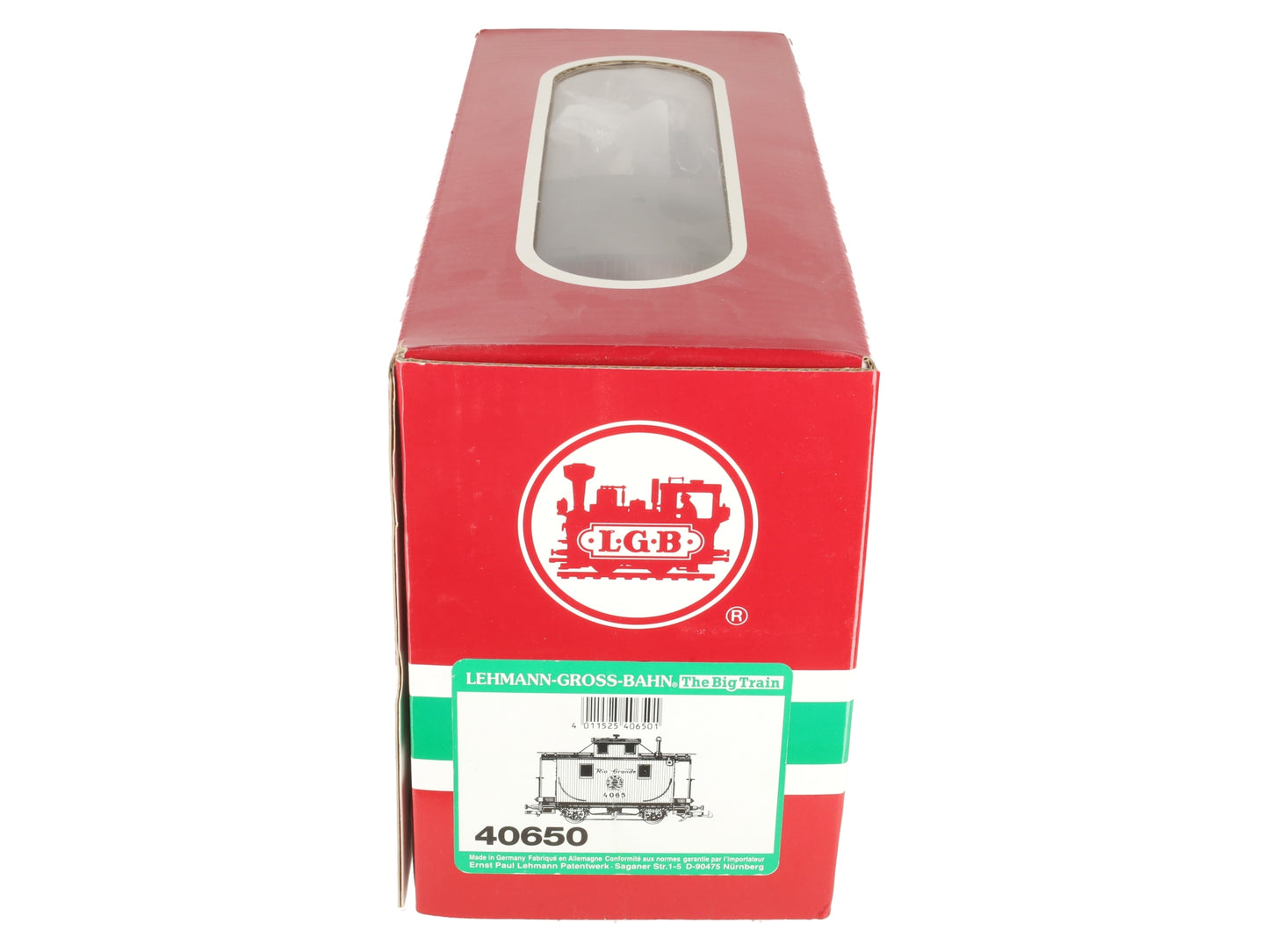 LGB 40650 G Scale Rio Grande Caboose w/Metal Wheels-Custom Lighting EX/Box