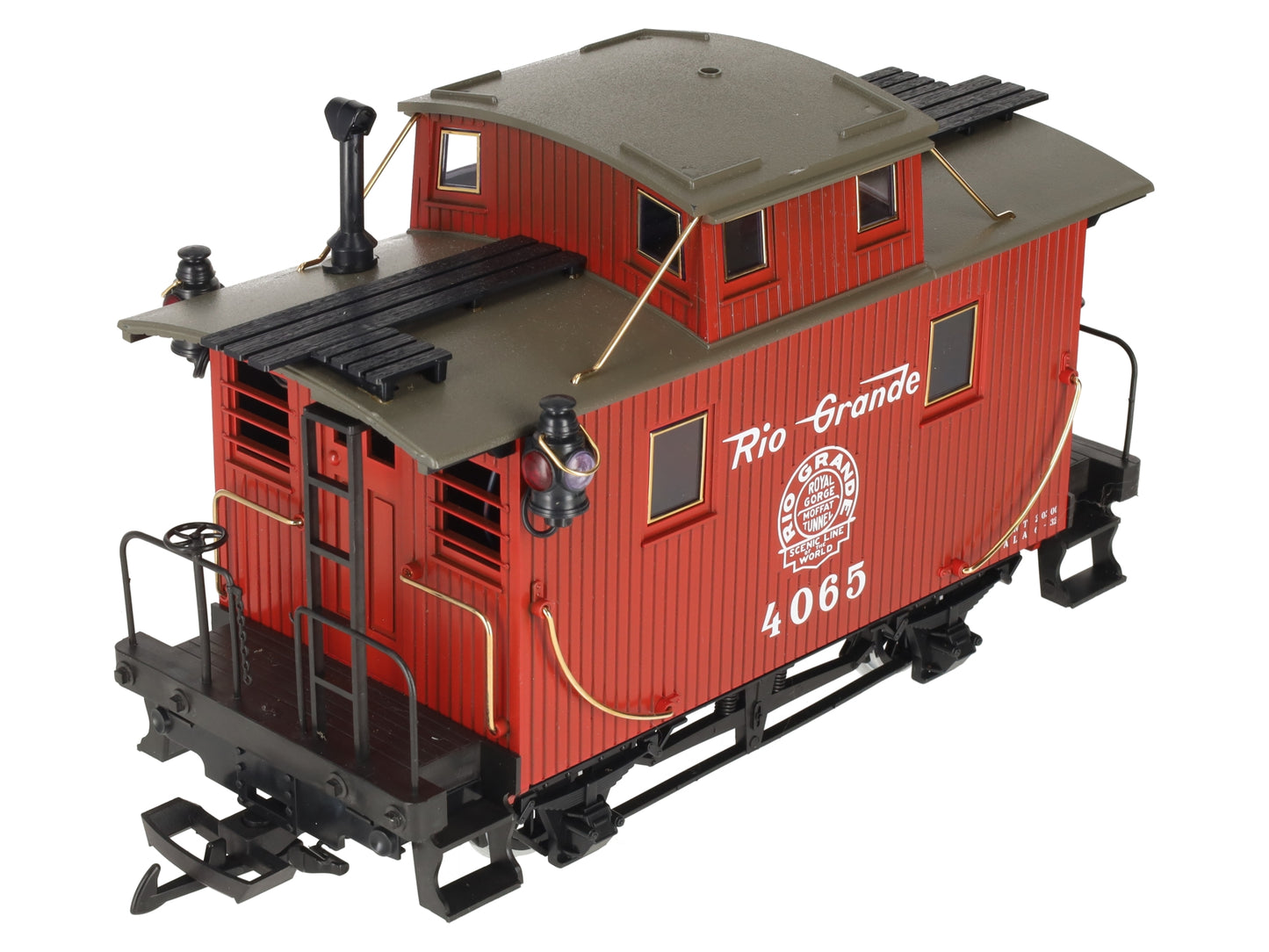 LGB 40650 G Scale Rio Grande Caboose w/Metal Wheels-Custom Lighting EX/Box