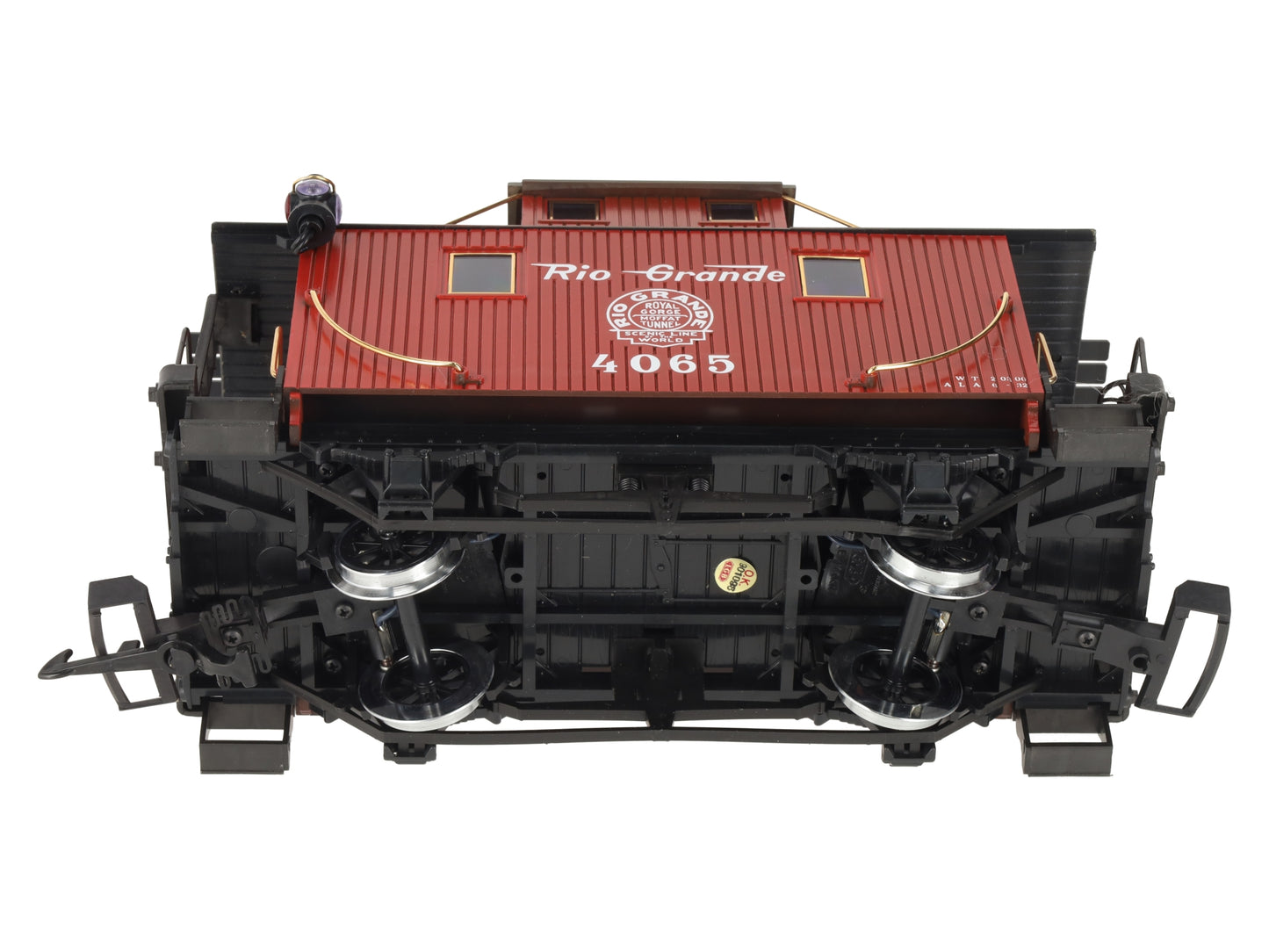 LGB 40650 G Scale Rio Grande Caboose w/Metal Wheels-Custom Lighting EX/Box