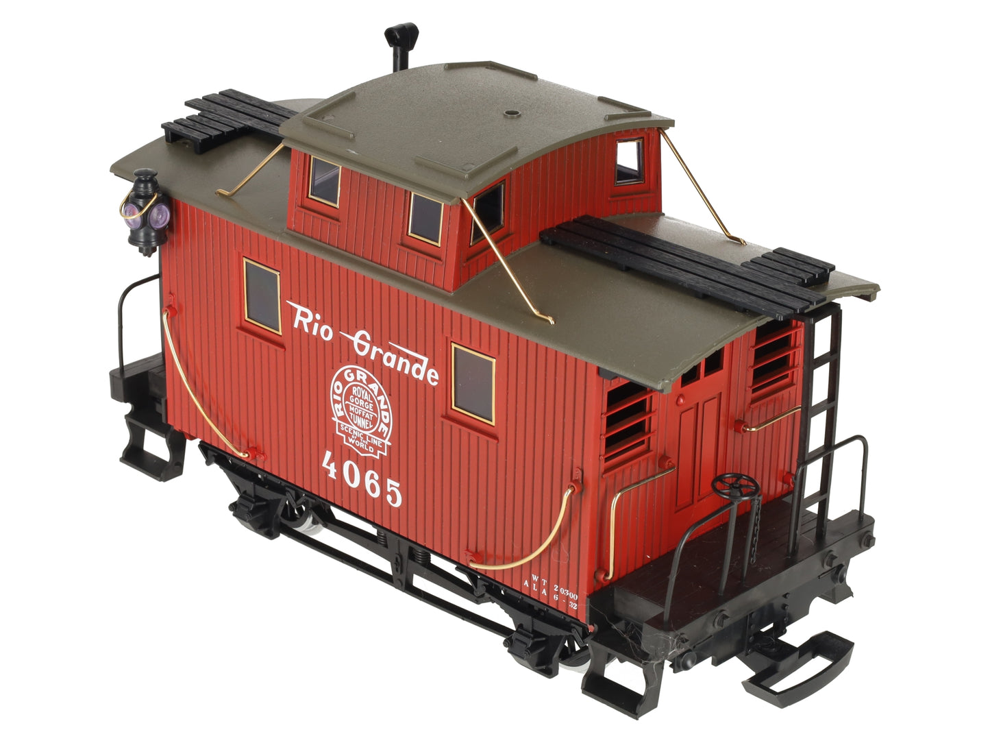 LGB 40650 G Scale Rio Grande Caboose w/Metal Wheels-Custom Lighting EX/Box