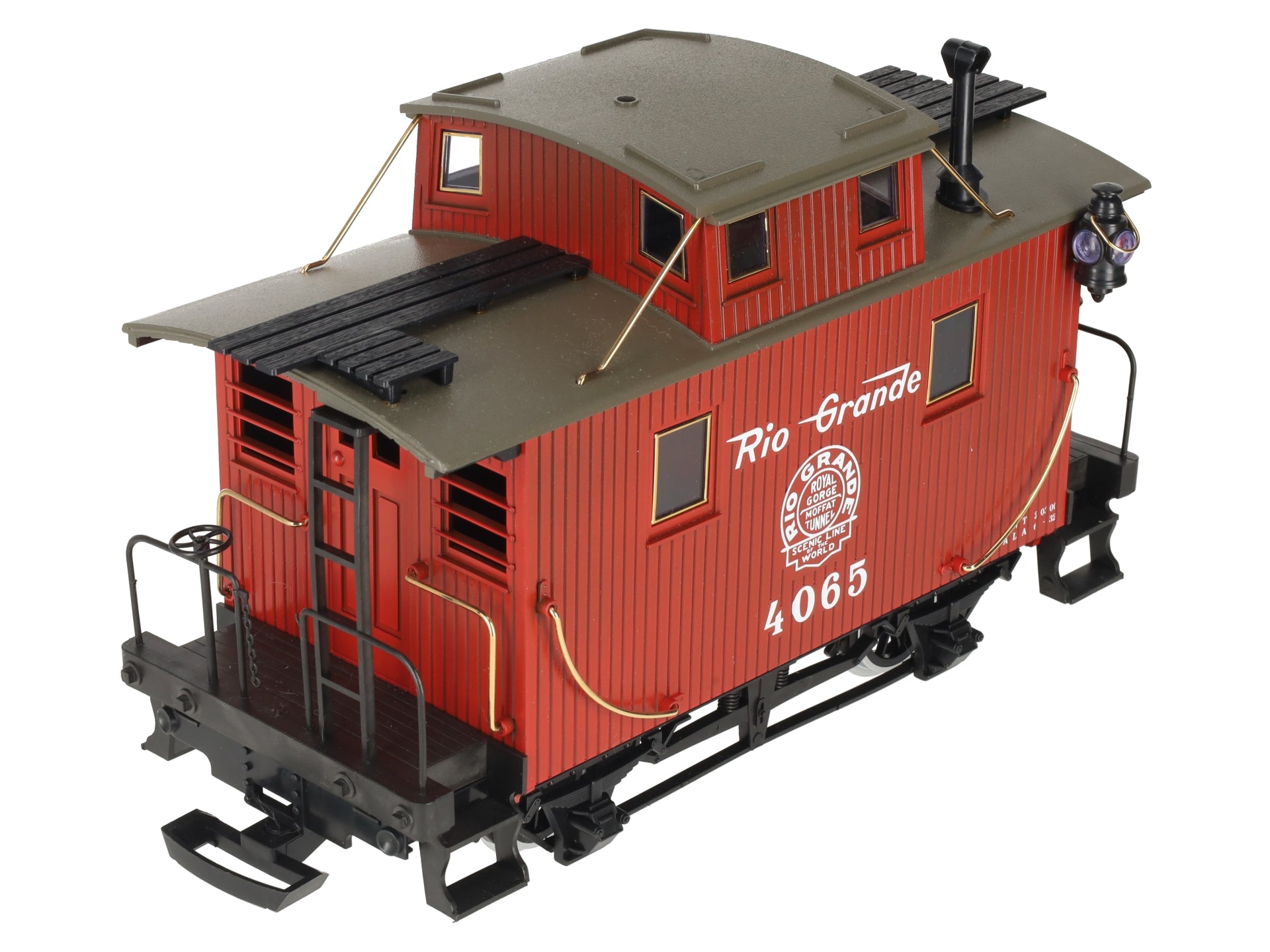 LGB 40650 G Scale Rio Grande Caboose w/Metal Wheels-Custom Lighting EX/Box