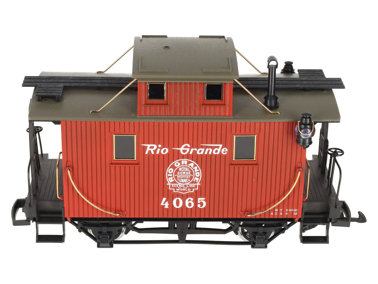 LGB 40650 G Scale Rio Grande Caboose w/Metal Wheels-Custom Lighting EX/Box