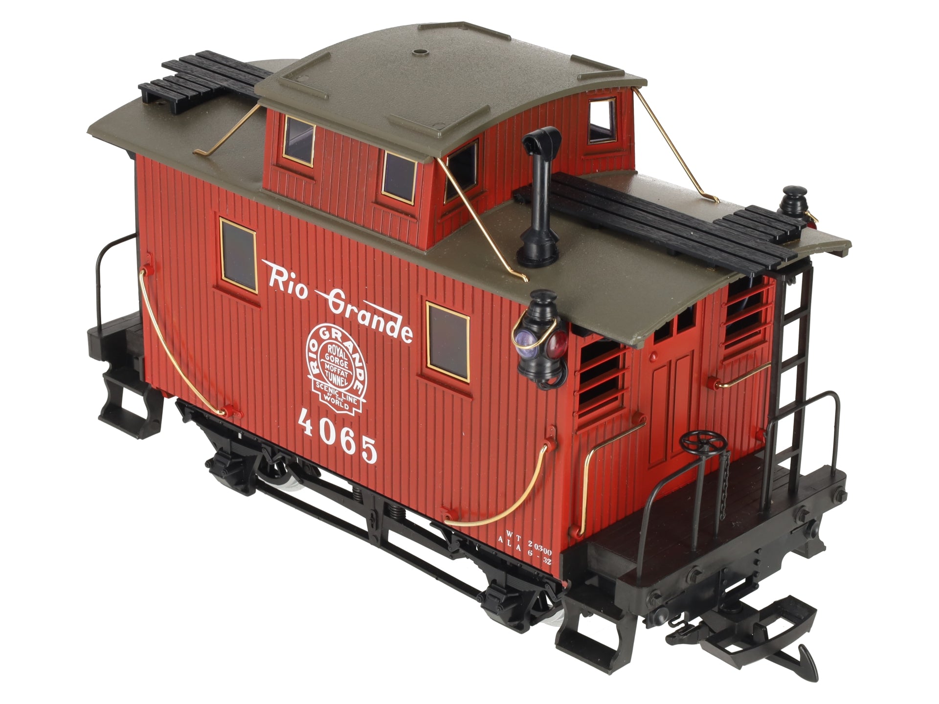 LGB 40650 G Scale Rio Grande Caboose w/Metal Wheels-Custom Lighting EX/Box