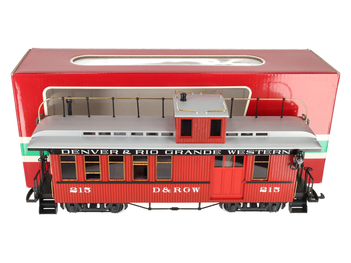 LGB 4075 G Denver & Rio Grande Western Deluxe Drovers Caboose w/Metal Wheels LN/Box