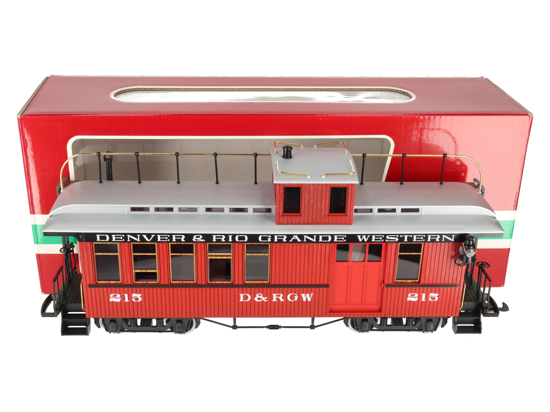 LGB 4075 G Denver & Rio Grande Western Deluxe Drovers Caboose w/Metal Wheels LN/Box