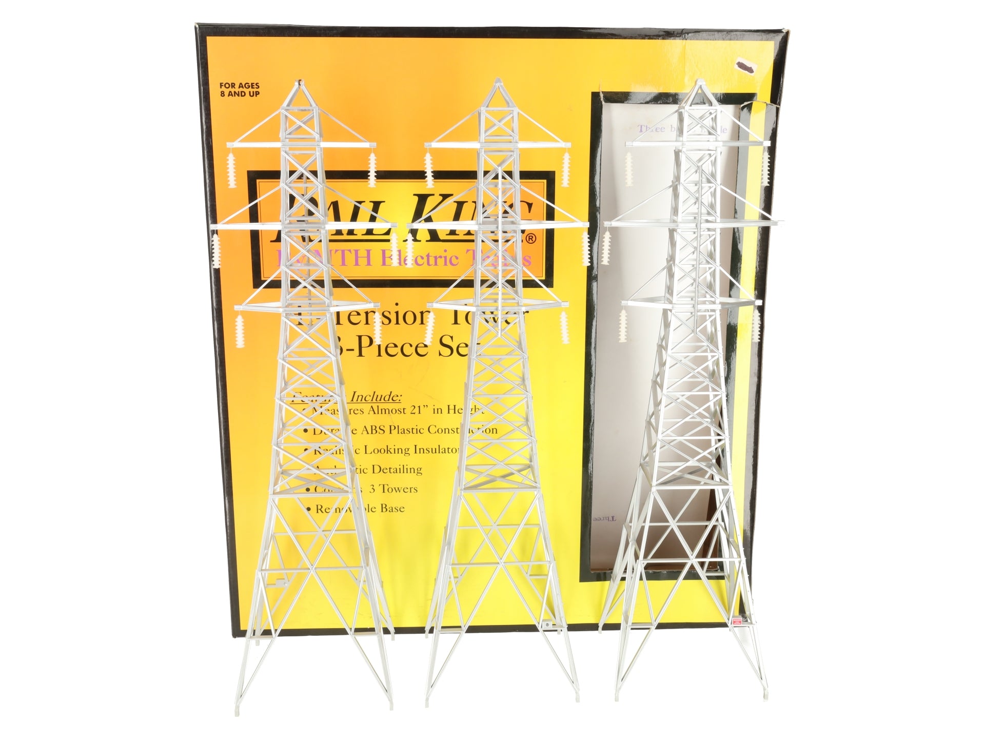 MTH 30-1056 O Hi-Tension Tower Set (Set of 3) VG/Box